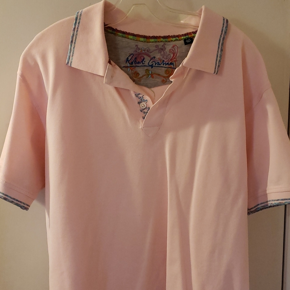 Robert Graham pink polo